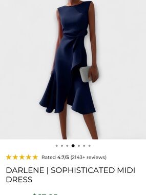 Sophisticated Navy Midi Dress